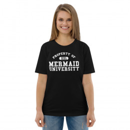 Mermaid U Black Organic Cotton T-Shirt