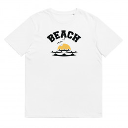 Beach Print Unisex Organic Cotton T-Shirt